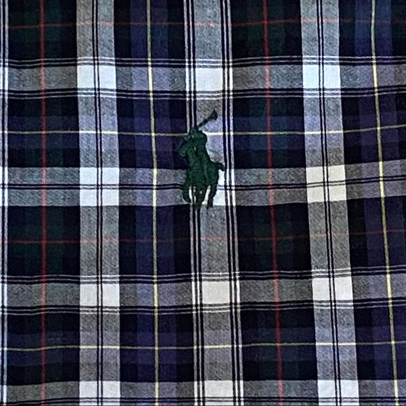 Ralph Lauren Blue & Black Plaid Button Down Shirt - Picture 13 of 13